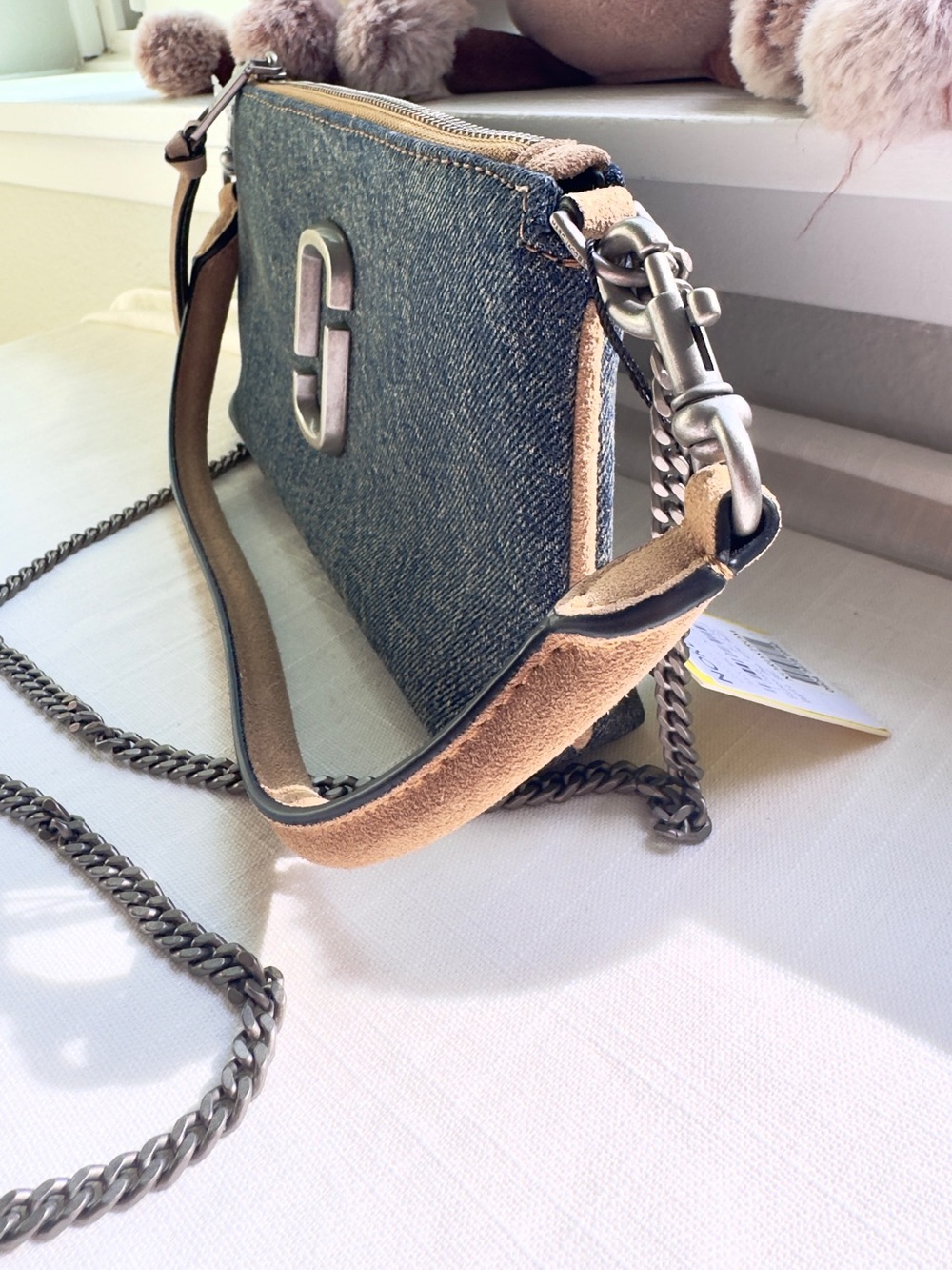 NWT 💙Marc Jacobs The Snapshot Denim Convertible Pochette - Picture 3 of 10